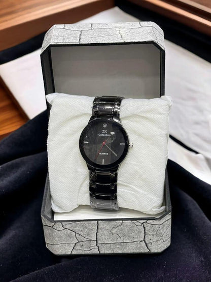 Chain Watch For Men Elegant Black Everyday Watch – Classic Style