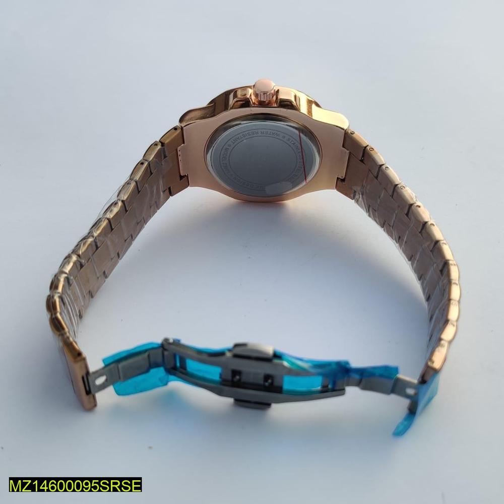 Men's Wrist Watch-Luxury Rose Gold Men’s Watch – Elegant Crystal Bezel Timepiece