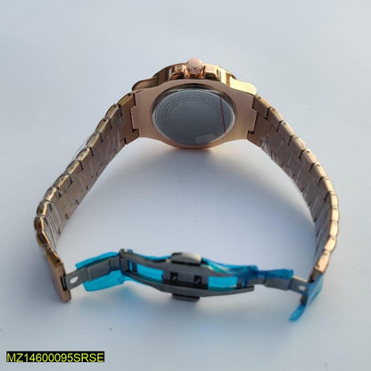 Men's Wrist Watch-Luxury Rose Gold Men’s Watch – Elegant Crystal Bezel Timepiece