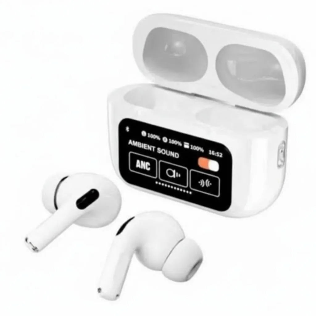Premium Quality Earbuds-White Airpods A9 Pro Airpods Pro LCD Display